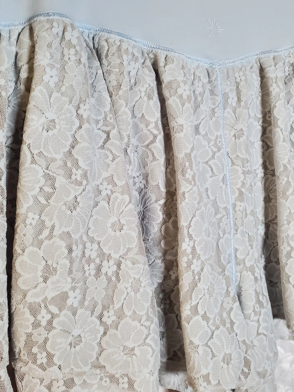 aerie Lace Ruffle Shorts in Light Blue Size XL - Picture 6 of 9